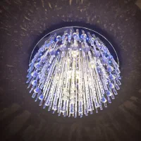 یک جفت لوستر سقفی کریستالی کنترل دار