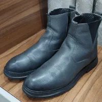 نیم بوت چرم طبیعی طوسی تیره سایز ۴۲