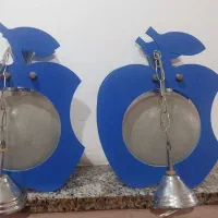 دوعدد لوستر چراغ