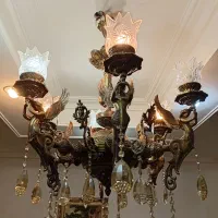 لوستر برنجی طرح فرشته ۶ لاله