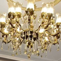 لوستر ۲۰ شعله تمام برنج طرح آنتیک خاص پسند