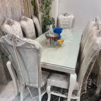 فروش میز غذاخوری ۸ نفره کاملا سالم