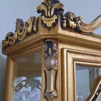 ویترین تمام چوب طلایی|بوفه، ویترین، کنسول|نسیمشهر, |دیوار