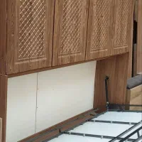 تخت یک نفره کم جا از برند کم جا چوب|تخت و سرویس خواب|تهران, نظامی گنجوی (توانیر)|دیوار
