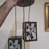 دو عدد آویز ( لوستر ) سه شاخه