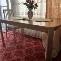 میز نهار خوری 6نفره جنس چوب|میز و صندلی غذاخوری|میانه, |دیوار