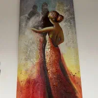 تابلو پتینه کاری شده زن