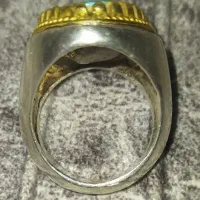 انگشتر نقره با سنگ زیبای فیروزه اصل|جواهرات|یاسوج, |دیوار