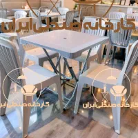 میز و صندلی پلاستیکی مدل گلنارنهارخوری غذاخوری