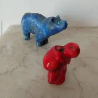 عتیقه سنگ لاجورد ومرجان قرمز