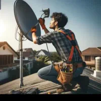 نصاب آنتن ثابت گردون و نصب براکت به دیوار