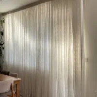 پرده حریر پذیرایی ۴متر پنجره