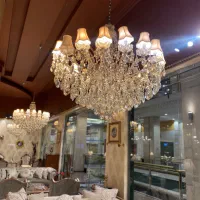 لوستر کریستالی ۱۸شاخه لوکس سالم