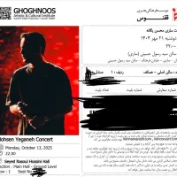 بلیط کنسرت محسن یگانه امشب ردیف یک Vipزیرقیمت بلیط