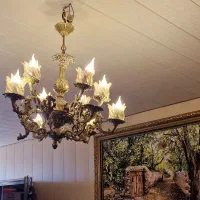 لوستر ۶شاخه برنز|لوستر و چراغ آویز|اصفهان, امیرعرب|دیوار