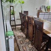 تعداد 6 عدد صندلی چوبی|صندلی و نیمکت|فردیس, منظریه|دیوار