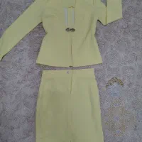کت و دامن لیمویی بسیار شیک