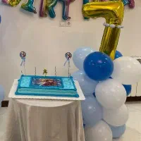 بادکنک تولد تم آبی/بادکنک آرایی/استند آماده بادکنک|صنایع دستی و سایر لوازم تزئینی|بابل, |دیوار