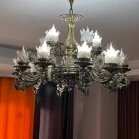 لوسترده شاخه برنز|لوستر و چراغ آویز|کرج, دهقان ویلا|دیوار