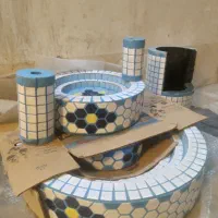 آبنماکاشی کاری سه طبقه