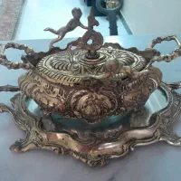 لوستر آباژور پارچ و جاردین برنز|لوستر و چراغ آویز|اراک, |دیوار