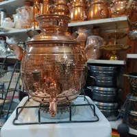 کتری سماوری شیر دار روگازی مسی چکشی مس زنجان 4لیتر|قوری، کتری، قهوه‌ساز دستی|مشهد, طبرسی شمالی|دیوار