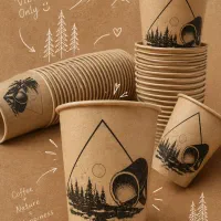 لیوان کاغذی کرافت 220سی سی