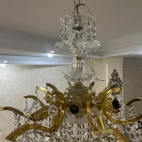 لوستر کریستالی سقفی  ۸ شاخه|لوستر و چراغ آویز|تهران, شهرک پرواز|دیوار