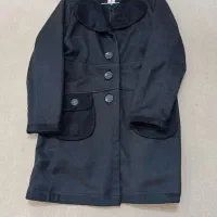 پالتو فوتر مشکی مشکی تمیز و شیک با اشانتیون