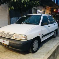 پراید مدل ۱۳۸۳ یه گلگیر رنگ شاسی ها سالم