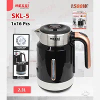 کتری مکسی استیل مشکی ۲.۳ لیتری زود جوش سنسور دار