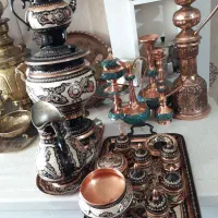 ست۲۵پارچه سماور الماس تراش زغالی برقی