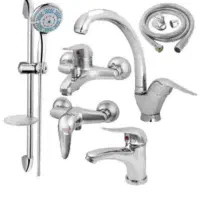 پخش ست شیرآلات کامل با دوش و شیلنگ کاملا پلمپ|لوازم سرویس بهداشتی|آمل, |دیوار