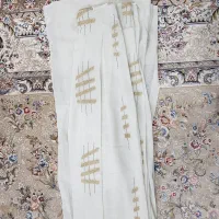 پرده پذیرایی واتاق خواب کتان حریر ترک  ۱۷ متر