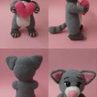 عروسک دستبافت گربه