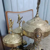شکلات خوری بزرگ و دوعدد قندان برنج