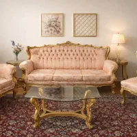 ست مبل ۸نفره استیل و ناهارخوری و بوفه