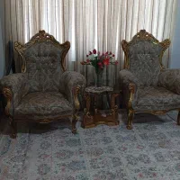 مبل استیل ۹ نفره همراه جلو مبلی و ۲ عدد میز عسلی