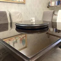 میر نهار خوری هشت نفره به همراه میز گرد چرخان