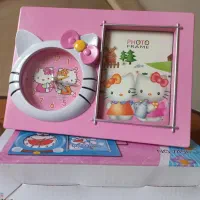 ساعت رومیزی دخترانه خارجی با قاب عکس