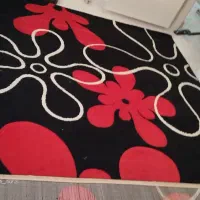 فرش ماشینی 6 متری کرم.مشکی قرمزتمیزوسالم|فرش|پرند, فاز ۶|دیوار