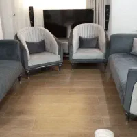 مبلمان 8 نفره ، در حدنو ، محکم ، جنس پارچه مخمل