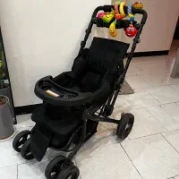 تخت موزیکال کودک کالسکه صندلی غذا و روروئک