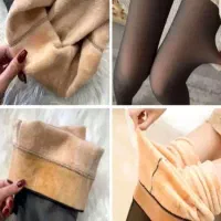 جوراب شلواری سه بعدی و داخل خز مشکی