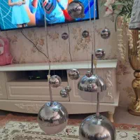 لوستر۳شاخه شیشه ای|لوستر و چراغ آویز|خوی, |دیوار