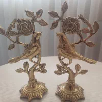 مجسمه برنز طرح گل و بلبل