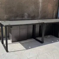 فروش ۴ عدد میز اداری مدرن.پایه آهنی.صفحه چوبی
