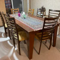میز ناهار خوری چوبی هشت نفره