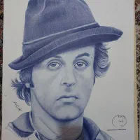 فروش طراحی سیاه قلم سایز بزرگ ۵۰ در ۷۰ بدون قاب|تابلو، نقاشی، عکس|ساری, |دیوار