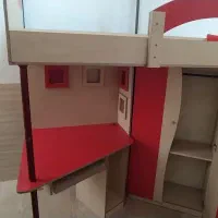 تخت خواب دوطبقه کمجا ام دی اف|تخت و سرویس خواب|ری, فیروزآباد|دیوار